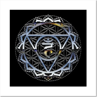 3D Flower Of Life Chakra Divine Geometry Spiritual Posters and Art